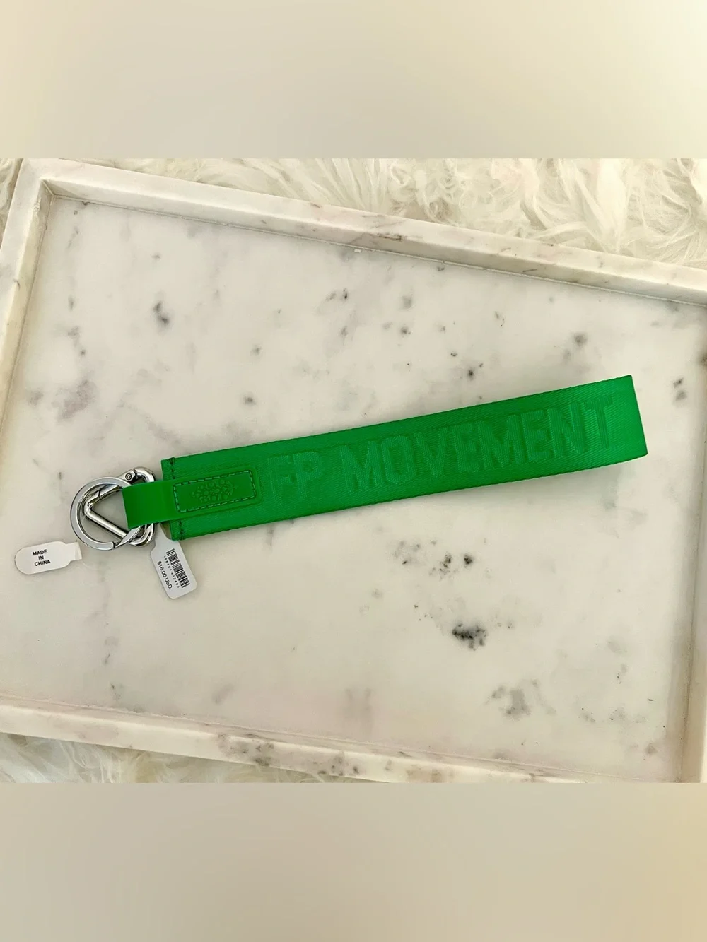 Free People Movement Wrist Strap Keychain in Green